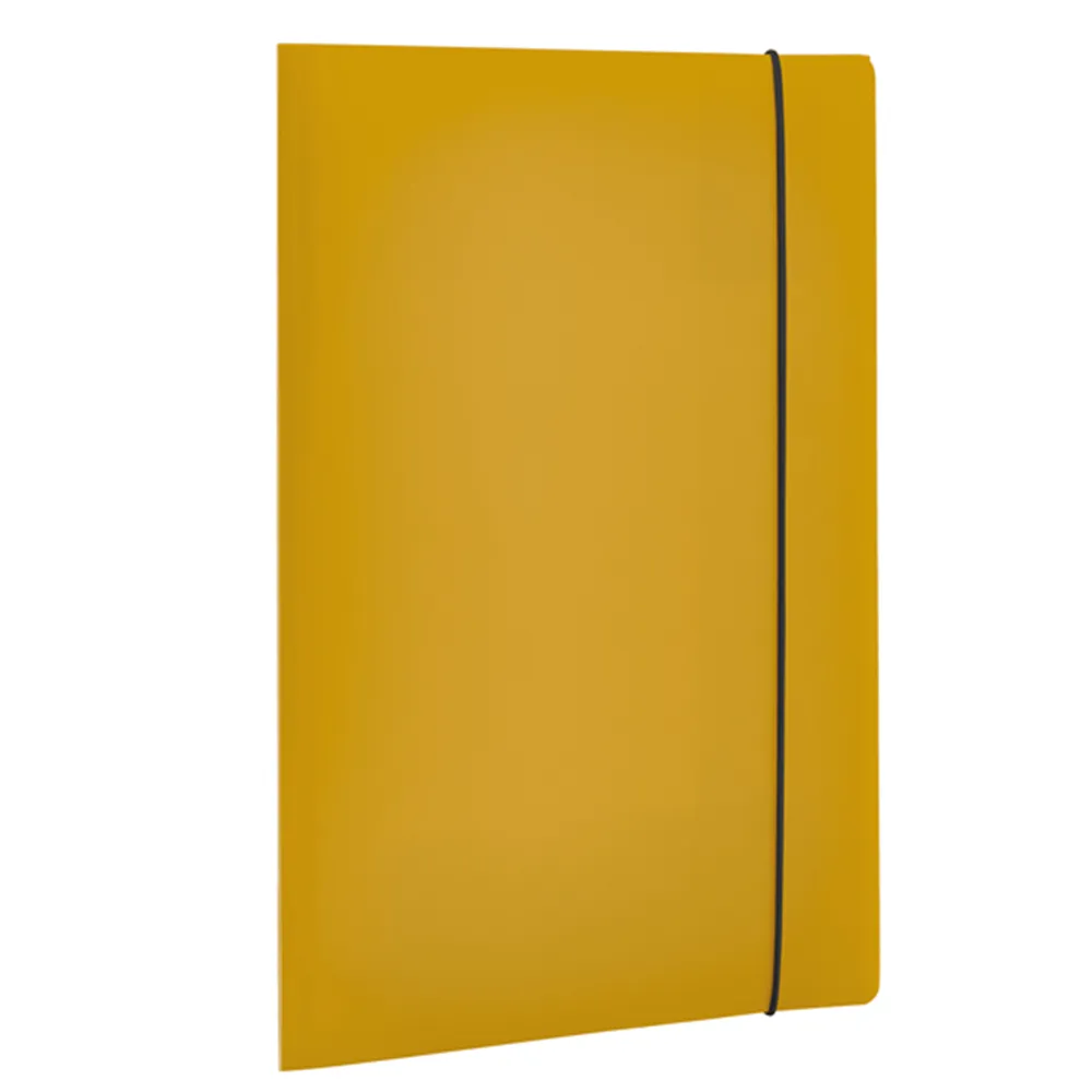 Cartellina 3 Lembi con Elastico in PPL Holos Fellowes - 25x35 cm - 100102102 (Giallo Sabbia)