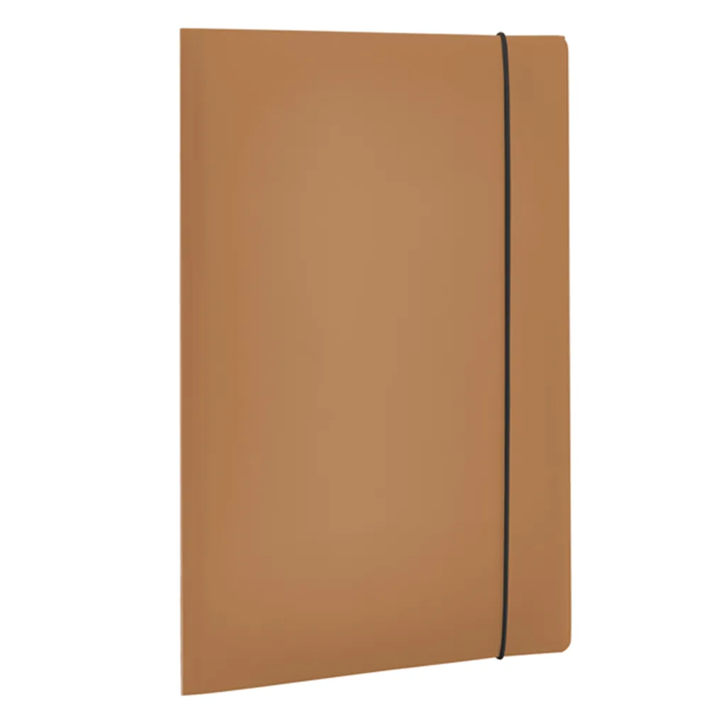 Cartellina 3 Lembi con Elastico in PPL Holos Fellowes - 25x35 cm - 100102103 (Marrone)