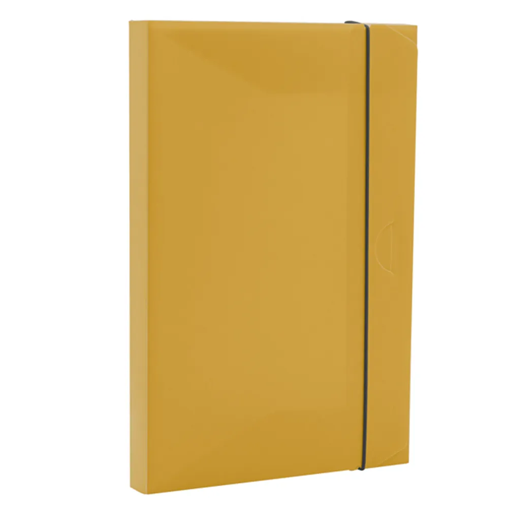 Cartella Portaprogetti con Elastico Holos Fellowes - Dorso 3 - 24x35 cm - 100102107 (Giallo Sabbia)