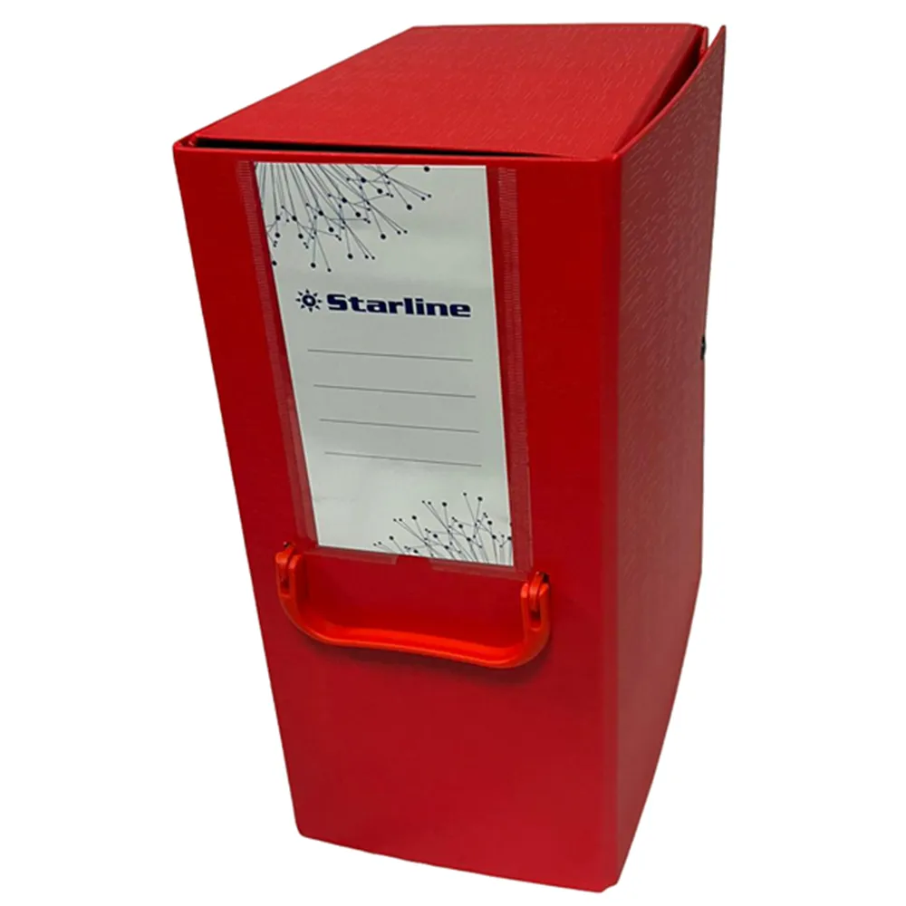 Scatola Archivio con Maniglia Starline - Dorso 16 - 25x35 cm - YCP-PPL16RO (Rosso)