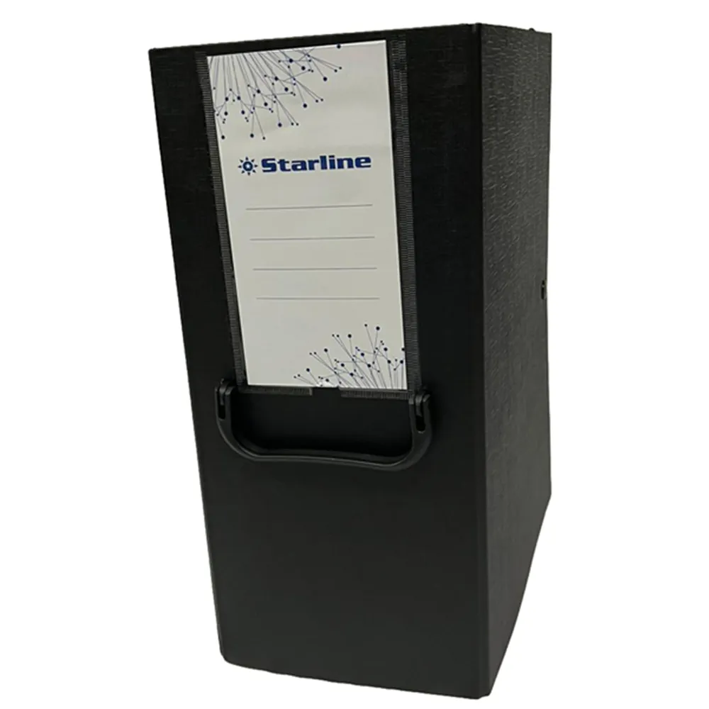 Scatola Archivio con Maniglia Starline - Dorso 16 - 25x35 cm - YCP-PPL16RNE (Nero)