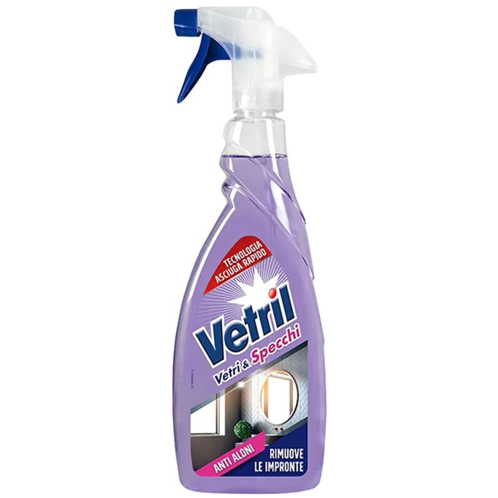 Detergente Vetri e Specchi Anti Aloni Vetril - M2308 - 650 ml Detergente Vetri e Specchi Anti Aloni Vetril - M2308 - 650 ml