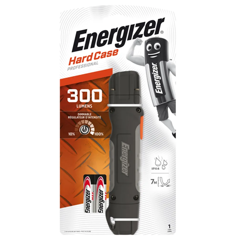 Torcia a LED Hardcase Professional 2AA Energizer - E301746801 (Nero)