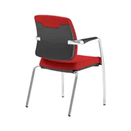 Sedia da Attesa Absolute Unisit - con Braccioli - AS4G/LR (Rosso)