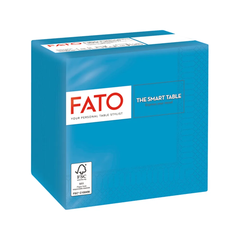 Tovaglioli in Carta Fato - 24x24 cm - 2 Veli - 82232003 (Turchese Conf. 100)