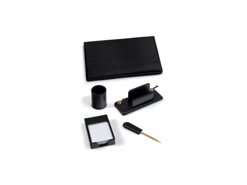 Set Scrivania in Similpelle Niji - 35x50 cm - 119-M (Marrone)