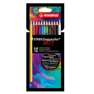Matite Colorate Aquacolor Arty Stabilo - 2,8 mm - 1612/1-20 (Assortiti Conf. 12)