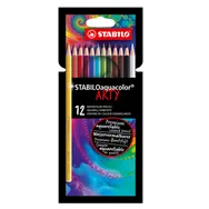 Matite Colorate Aquacolor Arty Stabilo - 2,8 mm - 1612/1-20 (Assortiti Conf. 12)