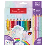 Matite Colorate Colour Grip e Sparkle Faber Castell - 3,3 mm - 201543 (Assortiti Conf. 18+6)