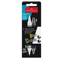 Marcatore Permanente Shake&Paint Faber Castell - Doppia Punta Tonda - 1 e 3 mm - 285503 (Assortiti Conf. 2)
