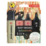 Evidenziatore Boss Nature Colors Stabilo - 2-5 mm - 70/4-2-3 (Assortiti Conf. 4)