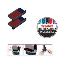 Tamponcino di Ricambio per Timbri Printy 6/4912 Trodat - 6/4912-2 (Blu e Rosso Conf. 2)