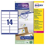 Etichette Adesive UltraGrip Avery - A4 - 99,1x38,1 mm - Angoli Arrotondati - L7163-15 (Bianco Conf. 210)