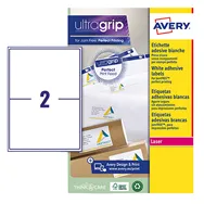 Etichette Adesive UltraGrip Avery - A4 - 199,6x143,5 mm - Angoli Arrotondati - L7168-15 (Bianco Conf. 30)