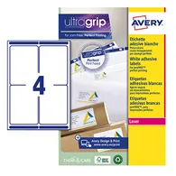 Etichette Adesive UltraGrip Avery - A4 - 99,1x139 mm - Angoli Arrotondati - L7169-15 (Bianco Conf. 60)