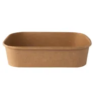 Bowl Rettangolare Monouso SignorBio - 500 ml - PBR001BIO50C (Avana Conf. 50)