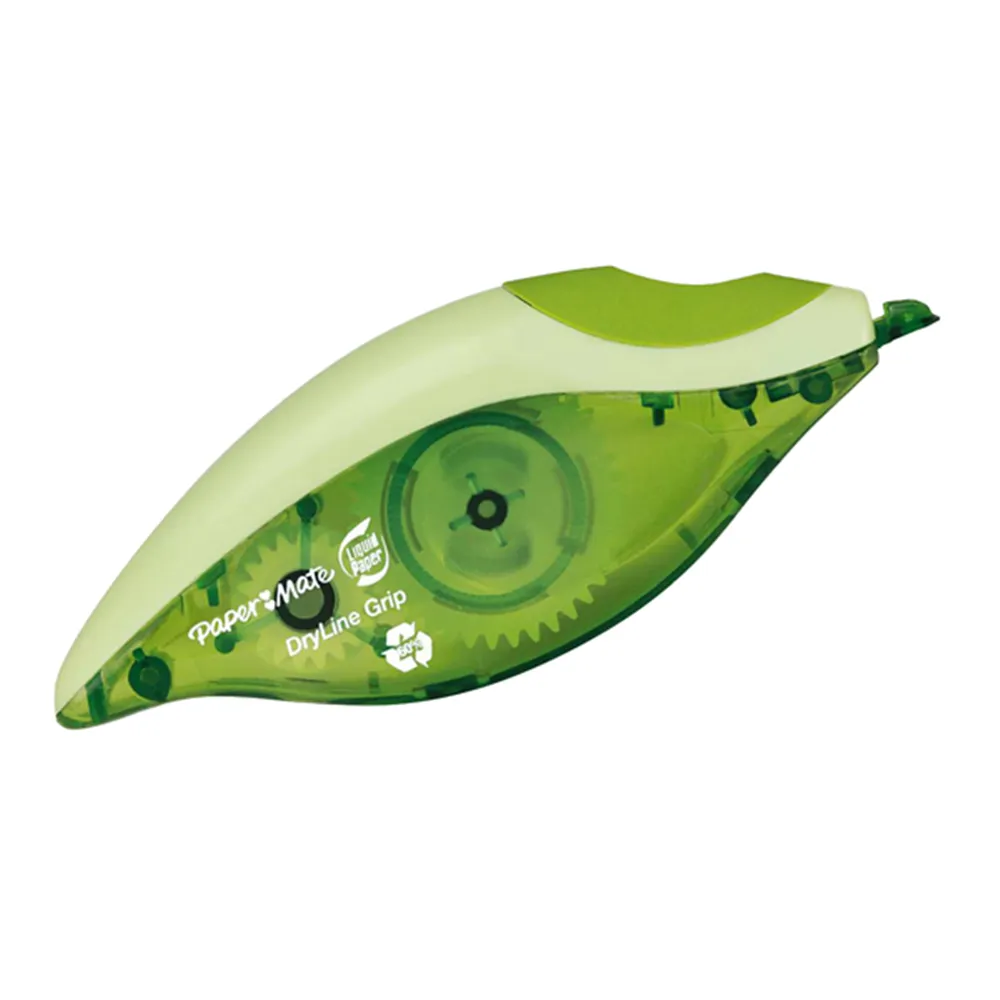Correttore a Nastro Dryline Grip Recycled Paper Mate - 5 mm x 8,5 m - S0846020 (Verde Conf. 12) Correttore a Nastro Dryline Grip Recycled Paper Mate - 5 mm x 8,5 m - S0846020 (Verde Conf. 12)