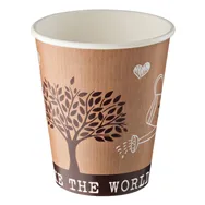 Bicchiere in Carta Leone - 240 ml - H0731 (Marrone e Bianco Conf. 1000)