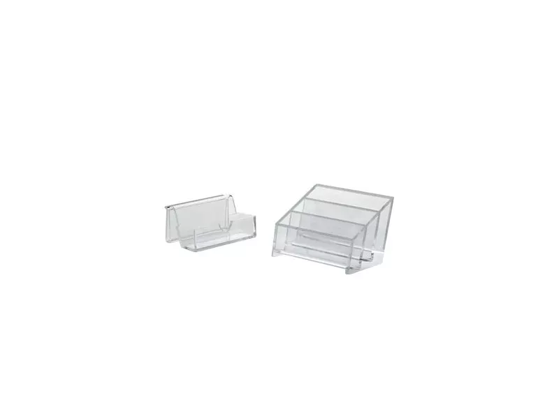 Portabiglietti da Visita Acrylic Tecnostyl - 3 Scomparti - BCH02 (Trasparente)