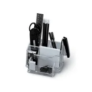 Set Portaoggetti da Tavolo Plexi con Accessori Niji - 5474 (Trasparente)