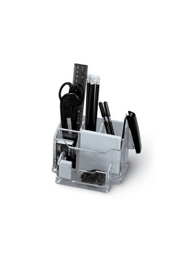 Set Portaoggetti da Tavolo Plexi con Accessori Niji - 5474 (Trasparente)