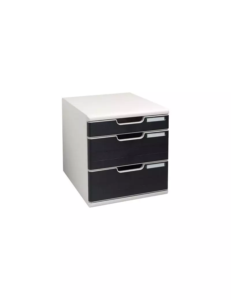 Cassettiera Modulo A4 Multiform - 2+1 Cassetti - 28,8x35x32 cm - 325014D (Grigio e Nero) Cassettiera Modulo A4 Multiform - 2+1 Cassetti - 28,8x35x32 cm - 325014D (Grigio e Nero)