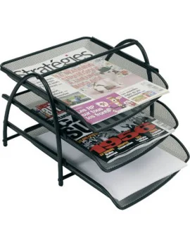 Portacorrispondenza in Rete Metallica Mesh Alba - MESHTRAY3/N (Nero)