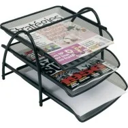 Portacorrispondenza in Rete Metallica Mesh Alba - MESHTRAY3/N (Nero)