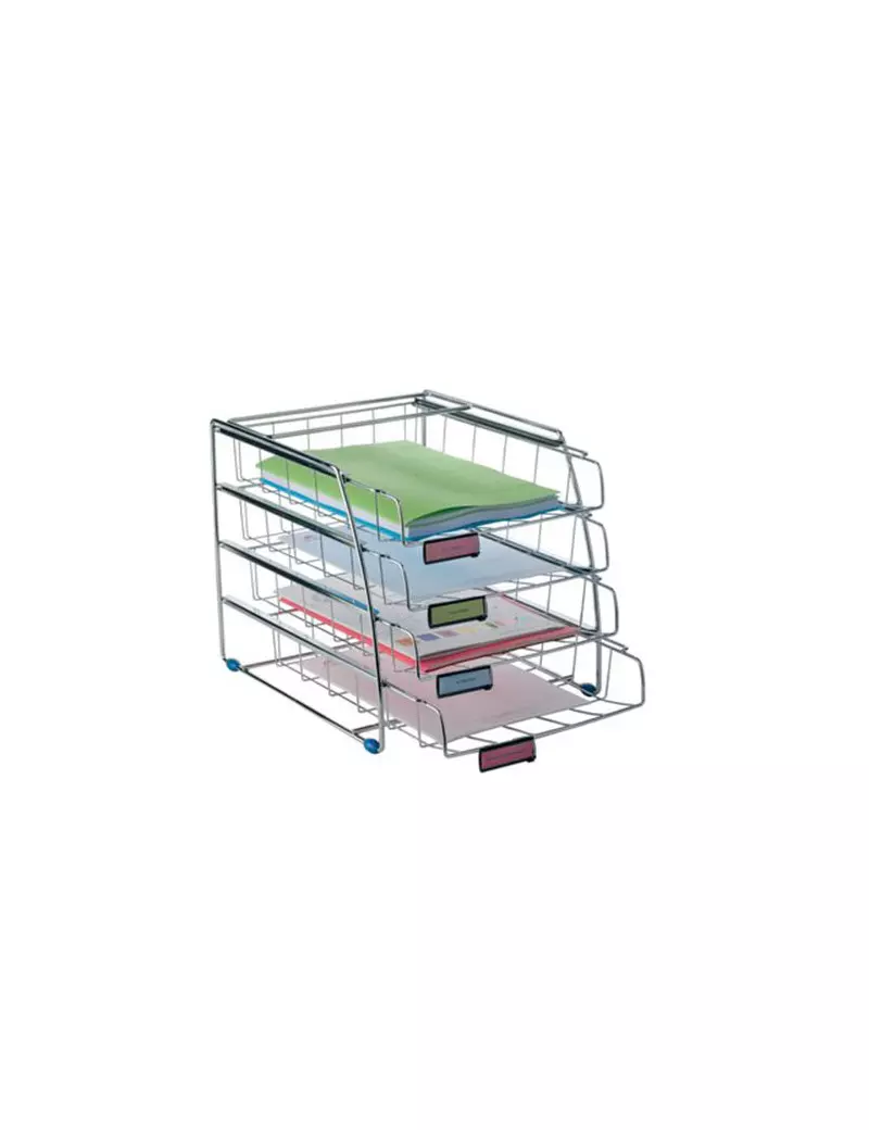 Sistema Portacorrispondenza in Metallo Cromato Alba - Frontale - 38x31,5x31,5 cm - COR4F (Cromato)