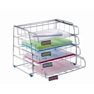 Sistema Portacorrispondenza in Metallo Cromato Alba - Laterale 30,5x39x31 cm - COR4I (Cromato)