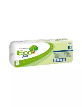 Carta Igienica Eco 10 Lucart - Rotolo - 2 Veli - 200 Strappi - 811438 (Conf. 10)