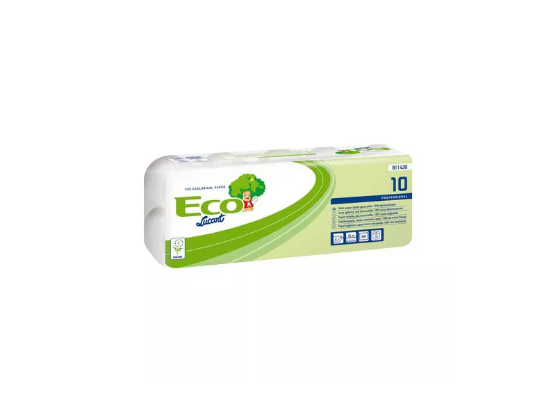 Carta Igienica Eco 10 Lucart - Rotolo - 2 Veli - 200 Strappi - 811438 (Conf. 10) Carta Igienica Eco 10 Lucart - Rotolo - 2 Veli - 200 Strappi - 811438 (Conf. 10)