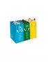 Contenitore Rifiuti Raccolta Differenziata Perfetto - 22+26+20x35x49 - 110 Litri (Conf. 3)