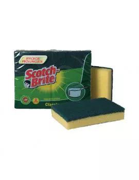 Spugna per Stoviglie Scotch-Brite A12 3M - 130x75x40 mm - 91696 (Giallo e Verde Conf. 2)