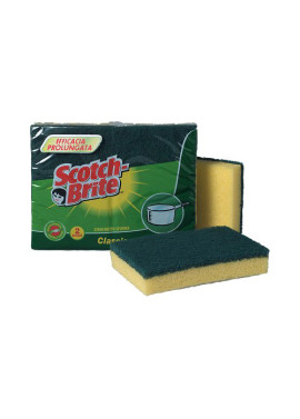 Spugna per Stoviglie Scotch-Brite A12 3M - 130x75x40 mm - 91696 (Giallo e Verde Conf. 2)