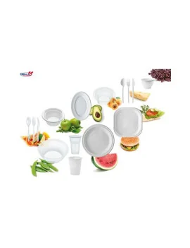 Bicchieri in Plastica DOpla 80 cc - 02063 (Bianco Conf. 100)