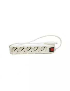 Presa Multipla MKC - Con Interruttore - 5 Bipasso 10A/16A/Schuko - 492518368 (Bianco)