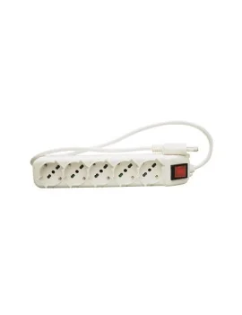 Presa Multipla MKC - Con Interruttore - 5 Bipasso 10A/16A/Schuko - 492518368 (Bianco)