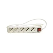 Presa Multipla MKC - Con Interruttore - 5 Bipasso 10A/16A/Schuko - 492518368 (Bianco)