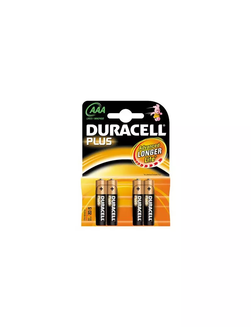 Duracell 4 piles LR03 AAA MN2400 Plus - Piles