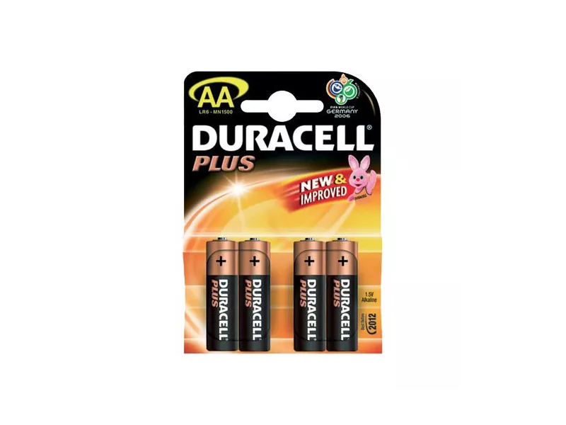 Pile Duracell Plus - Stilo AA - GILMN1500 (Conf. 4) Pile Duracell Plus - Stilo AA - GILMN1500 (Conf. 4)