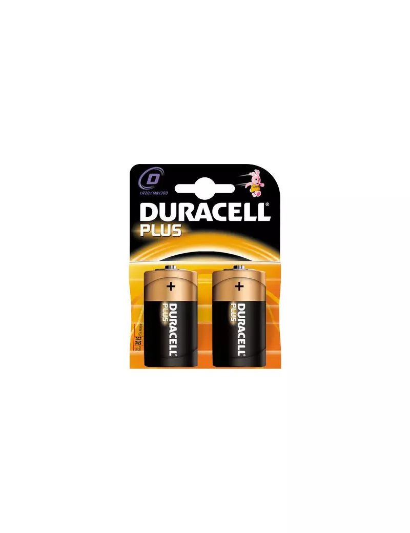 Pile Duracell Plus - Torcia D - GILMN1300 (Conf. 2)