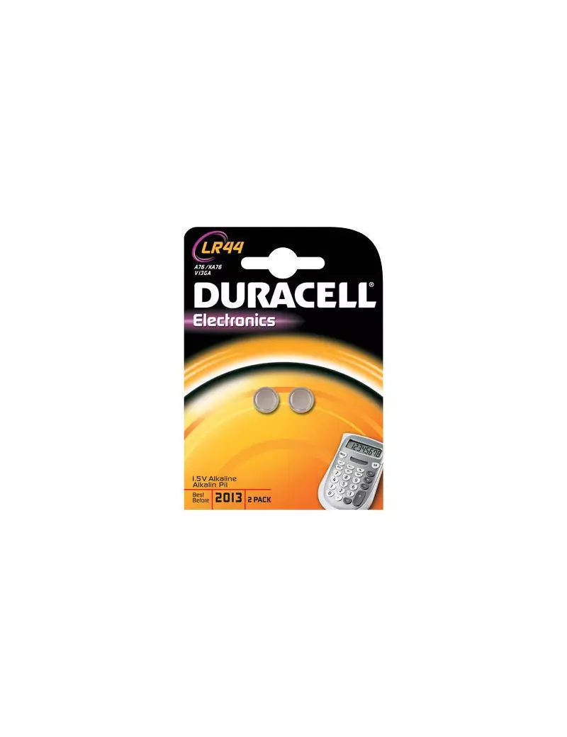 Pila Specialistica Duracell - LR44 - 1,5 V - LR44/2 (Conf. 2) Pila Specialistica Duracell - LR44 - 1,5 V - LR44/2 (Conf. 2)