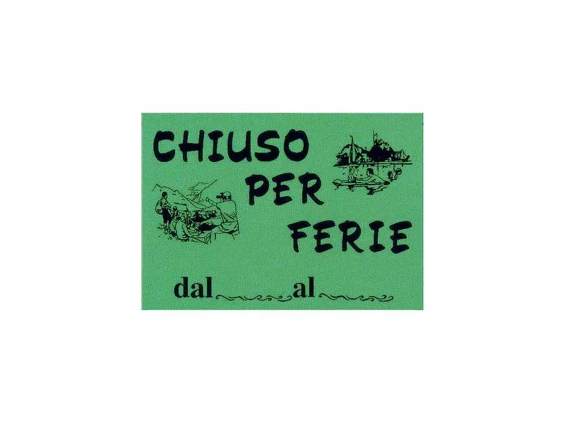 Cartello di Segnalazione CWR - Chiuso per Ferie - 23x32 cm - 315/6 (Assortiti Conf. 10) Cartello di Segnalazione CWR - Chiuso per Ferie - 23x32 cm - 315/6 (Assortiti Conf. 10)