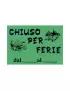 Cartello di Segnalazione CWR - Chiuso per Ferie - 23x32 cm - 315/6 (Assortiti Conf. 10)