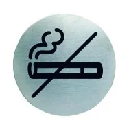 Pittogramma in Acciaio Durable - Rotondo - Area non Fumatori - Ø83 mm - 4911-23 (Argento)