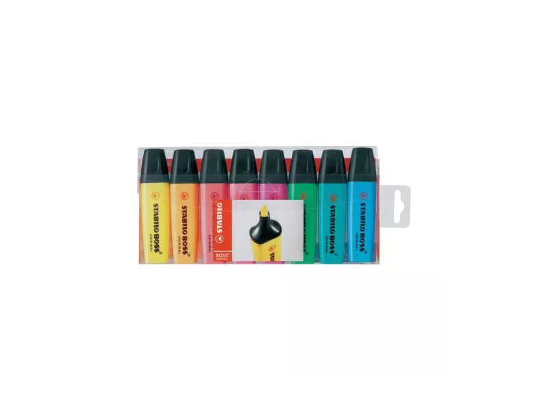 Evidenziatore Boss Original Stabilo - 70/8 (Assortiti Conf. 8)