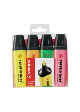 Evidenziatore Boss Original Stabilo - 70/4-1 (Assortiti Conf. 4)