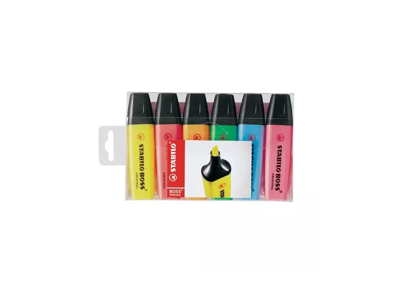 Evidenziatore Boss Original Stabilo - 70/6 (Assortiti Conf. 6)