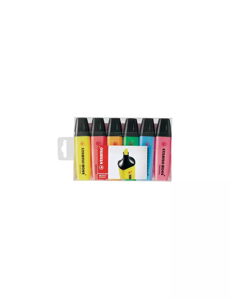 Evidenziatore Boss Original Stabilo - 70/6 (Assortiti Conf. 6) Evidenziatore Boss Original Stabilo - 70/6 (Assortiti Conf. 6)